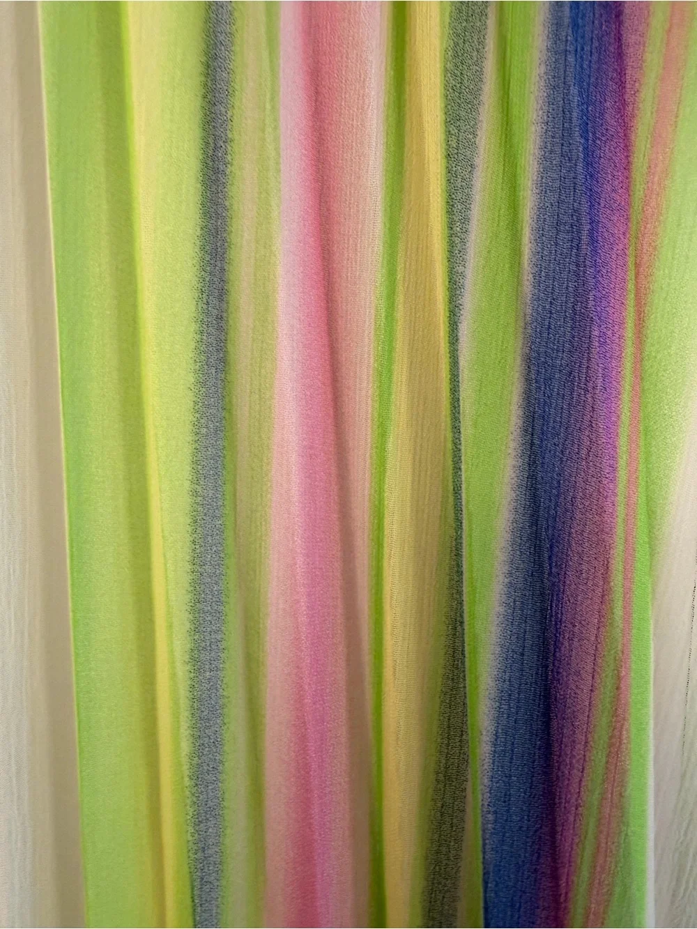 DKNY Scissor Pleated Pastel Stripe Midi Skirt L Y2K Resort Art Print